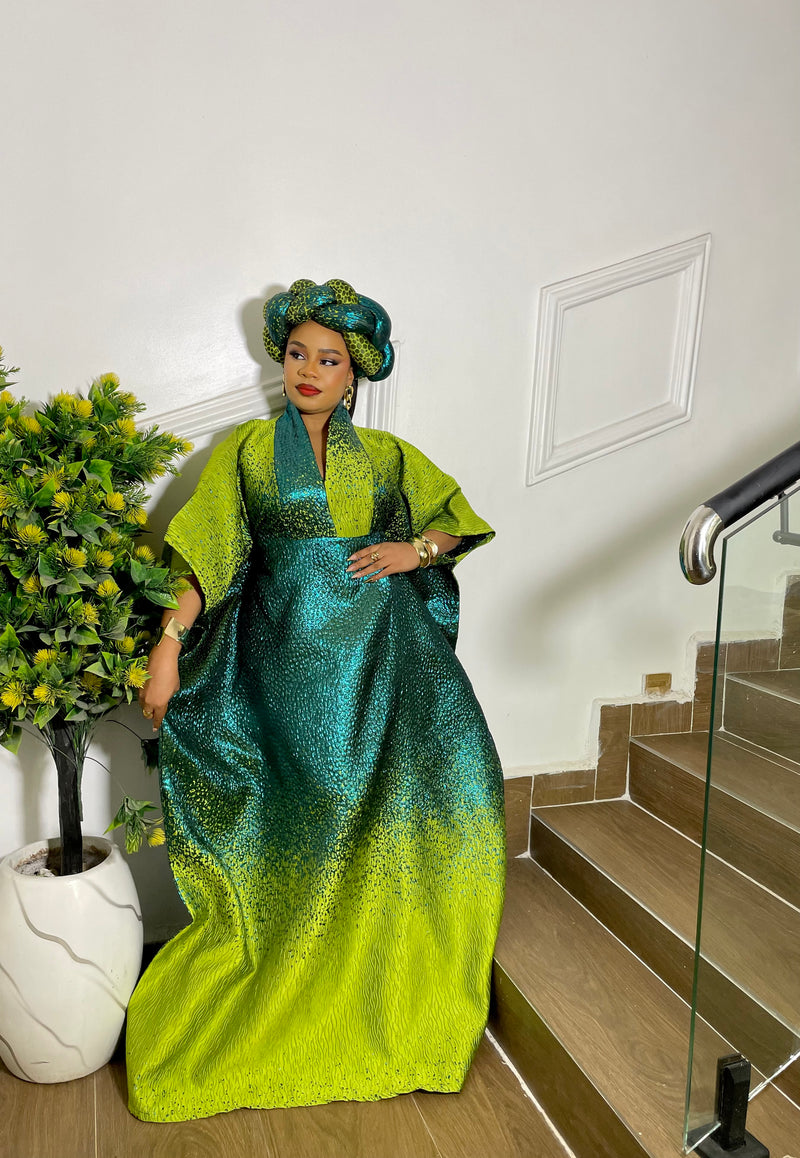 ROYAL RADIANCE TWO TONED BROCADE (OLIVE/GREEN)