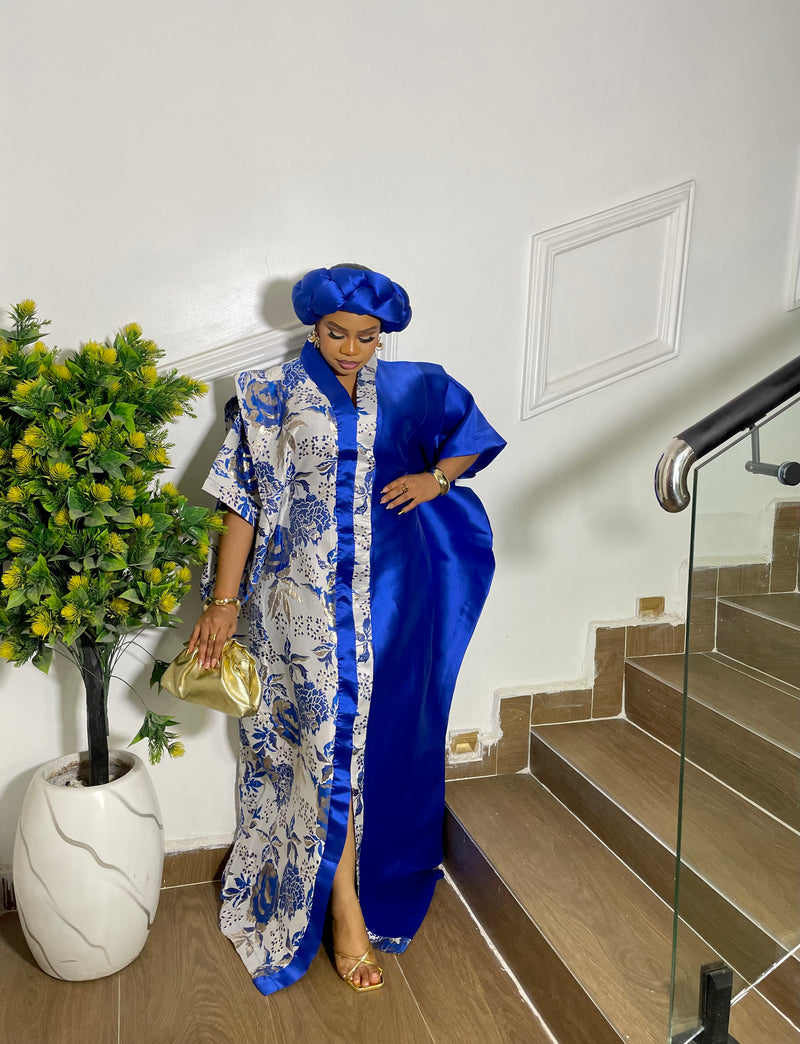 REGAL FLORAL BUBU (ROYAL BLUE)