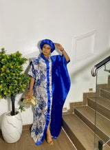 REGAL FLORAL BUBU (ROYAL BLUE)