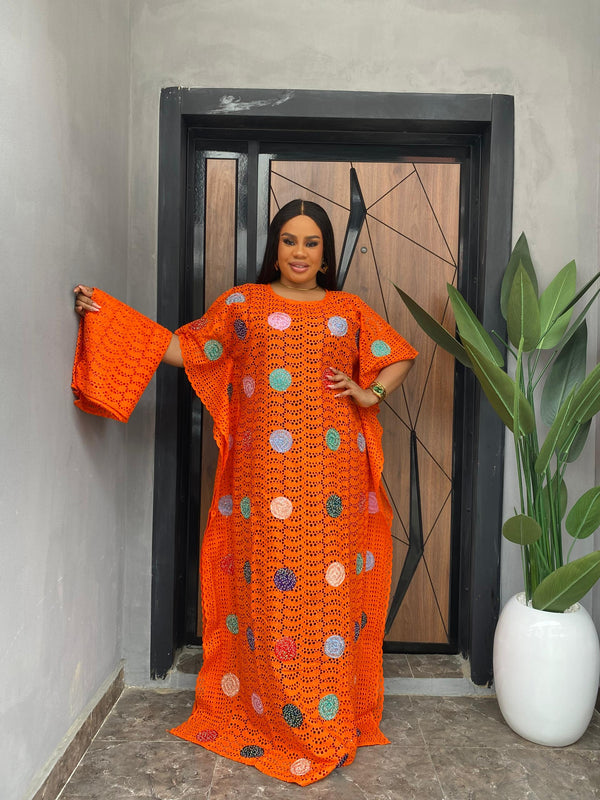 Tha Polka Dot Dream Kaftan (Orange)