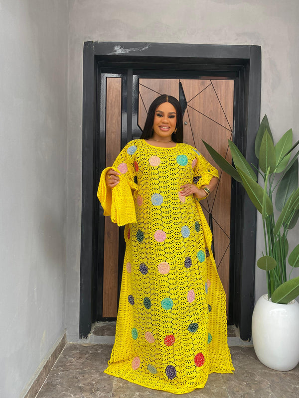 Tha Polka Dot Dream Kaftan (Yellow)