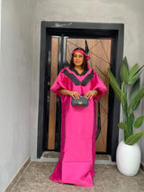 The Embroidered Butterfly Maxi Bubu (Fushia Pink)